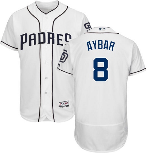 Padres #8 Erick Aybar White Flexbase Authentic Collection Stitched MLB Jersey Padres #8 Erick Aybar White Flexbase Authentic Collection Stitched MLB Jersey