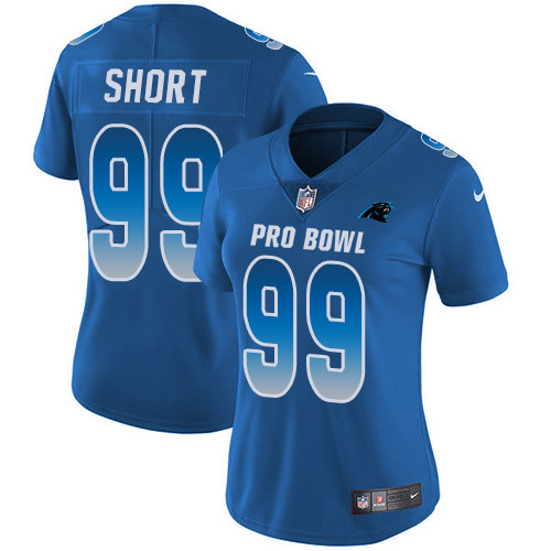 Panthers #99 Kawann Short Royal Women's Stitched Football Limited NFC 2019 Pro Bowl Jersey