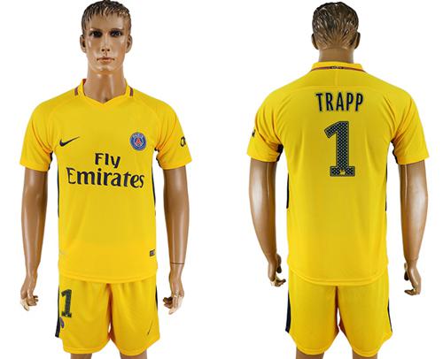 Paris Saint-Germain #1 Trapp Away Soccer Club Jersey Paris Saint-Germain #1 Trapp Away Soccer Club Jersey