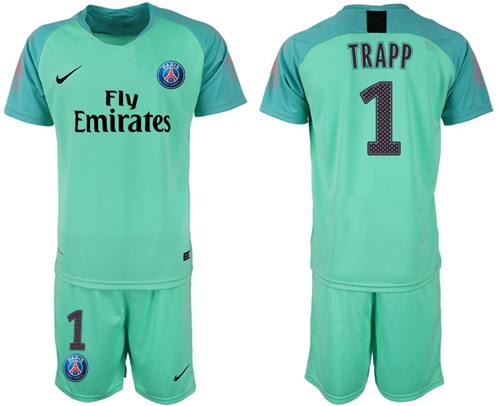 Paris Saint-Germain #1 Trapp Green Goalkeeper Soccer Club Jersey Paris Saint-Germain #1 Trapp Green Goalkeeper Soccer Club Jersey