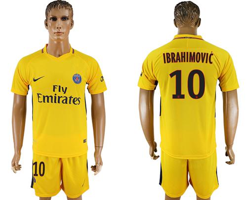 Paris Saint-Germain #10 Ibrahimovic Away Soccer Club Jersey