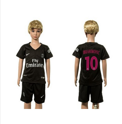 Paris Saint-Germain #10 Ibrahimovic SEC Away Kid Soccer Club Jersey