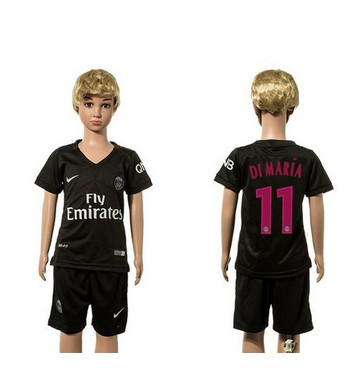 Paris Saint-Germain #11 Di Maria SEC Away Kid Soccer Club Jersey