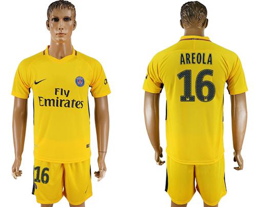 Paris Saint-Germain #16 Areola Away Soccer Club Jersey Paris Saint-Germain #16 Areola Away Soccer Club Jersey