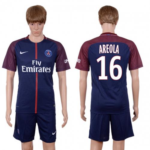 Paris Saint-Germain #16 Areola Home Soccer Club Jersey Paris Saint-Germain #16 Areola Home Soccer Club Jersey
