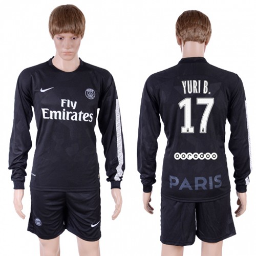 Paris Saint-Germain #17 Yuri B Sec Away Long Sleeves Soccer Club Jersey Paris Saint-Germain #17 Yuri B Sec Away Long Sleeves Soccer Club Jersey