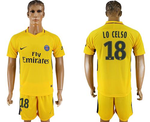 Paris Saint-Germain #18 LO CELSO Away Soccer Club Jersey Paris Saint-Germain #18 LO CELSO Away Soccer Club Jersey