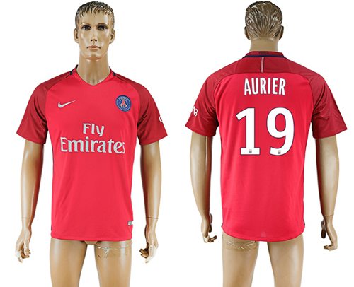Paris Saint-Germain #19 Aurier Red Soccer Club Jersey Paris Saint-Germain #19 Aurier Red Soccer Club Jersey