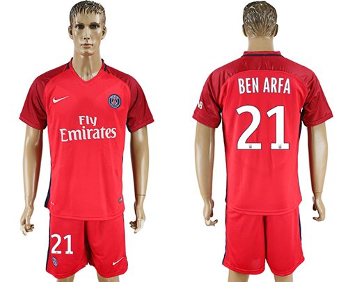 Paris Saint-Germain #21 Ben Arfa Red Soccer Club Jersey Paris Saint-Germain #21 Ben Arfa Red Soccer Club Jersey