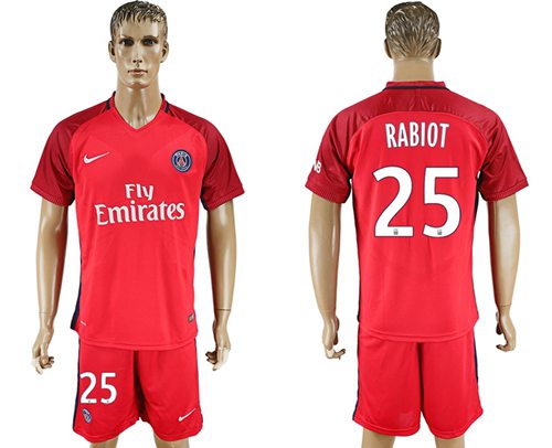 Paris Saint-Germain #25 Rabiot Red Soccer Club Jersey Paris Saint-Germain #25 Rabiot Red Soccer Club Jersey