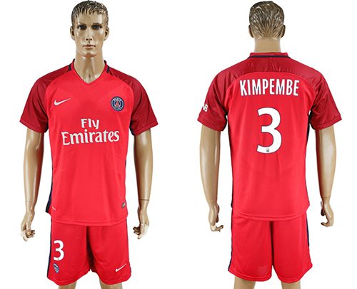 Paris Saint-Germain #3 Kimpembe Red Soccer Club Jersey