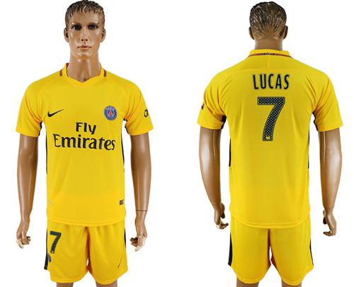 Paris Saint-Germain #7 Lucas Away Soccer Club Jersey Paris Saint-Germain #7 Lucas Away Soccer Club Jersey