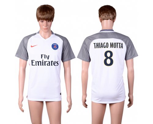 Paris Saint-Germain #8 Thiago Motta Away Soccer Club Jersey