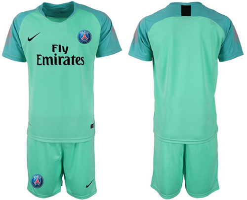 Paris Saint-Germain Blank Green Goalkeeper Soccer Club Jersey