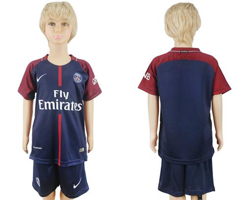 Paris Saint-Germain Blank Home Kid Soccer Club Jersey Paris Saint-Germain Blank Home Kid Soccer Club Jersey