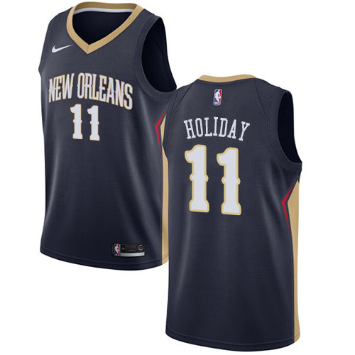 Pelicans #11 Jrue Holiday Navy Women's Basketball Swingman Icon Edition Jersey
