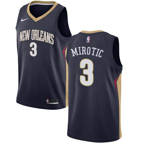 Pelicans #3 Nikola Mirotic Navy Women's Basketball Swingman Icon Edition Jersey