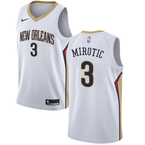 Pelicans #3 Nikola Mirotic White Women's Basketball Swingman Association Edition Jersey