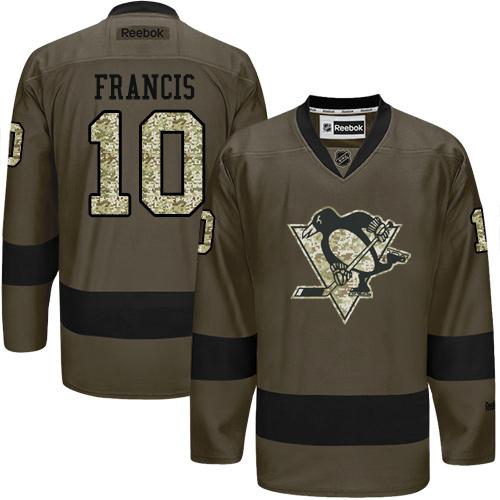 Penguins #10 Ron Francis Green Salute to Service Stitched NHL Jersey Penguins #10 Ron Francis Green Salute to Service Stitched NHL Jersey