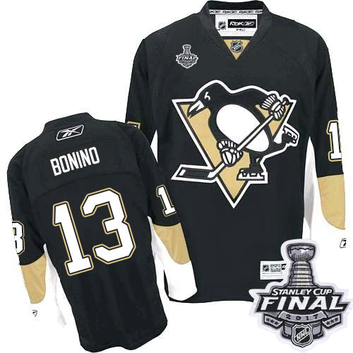 Penguins #13 Nick Bonino Black Home 2017 Stanley Cup Final Patch Stitched NHL Jersey Penguins #13 Nick Bonino Black Home 2017 Stanley Cup Final Patch Stitched NHL Jersey