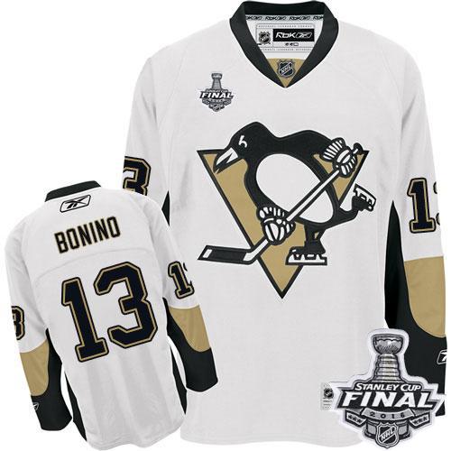 Penguins #13 Nick Bonino White 2016 Stanley Cup Final Patch Stitched NHL Jersey Penguins #13 Nick Bonino White 2016 Stanley Cup Final Patch Stitched NHL Jersey
