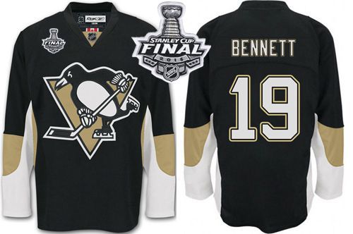 Penguins #19 Beau Bennett Black Home 2016 Stanley Cup Final Patch Stitched NHL Jersey