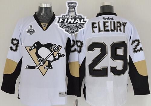 Penguins #29 Andre Fleury White 2016 Stanley Cup Final Patch Stitched NHL Jersey Penguins #29 Andre Fleury White 2016 Stanley Cup Final Patch Stitched NHL Jersey