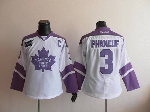 Penguins #3 Dion Phaneuf White Purple Women's Thanksgiving Edition Stitched NHL Jersey