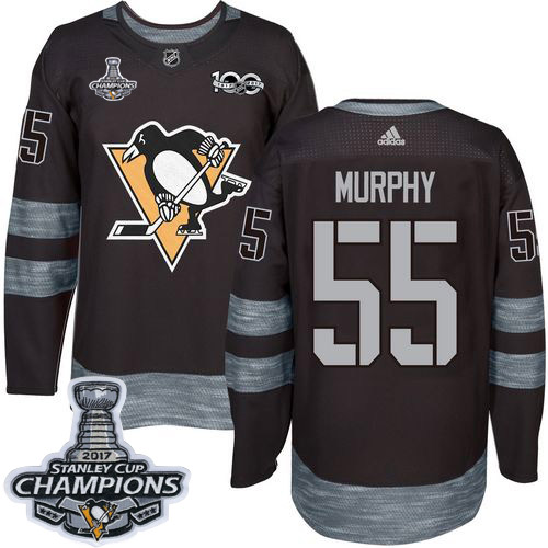 Penguins #55 Larry Murphy Black 1917-2017 100th Anniversary Stanley Cup Finals Champions Stitched NHL Jersey Penguins #55 Larry Murphy Black 1917-2017 100th Anniversary Stanley Cup Finals Champions Stitched NHL Jersey