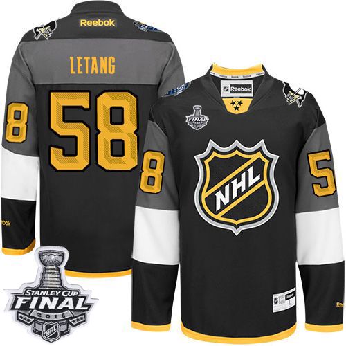 Penguins #58 Kris Letang Black 2016 All Star Stanley Cup Final Patch Stitched NHL Jersey Penguins #58 Kris Letang Black 2016 All Star Stanley Cup Final Patch Stitched NHL Jersey