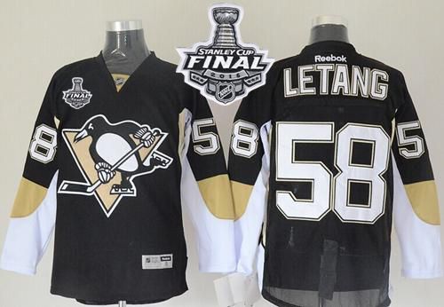 Penguins #58 Kris Letang Black 2016 Stanley Cup Final Patch Stitched NHL Jersey Penguins #58 Kris Letang Black 2016 Stanley Cup Final Patch Stitched NHL Jersey