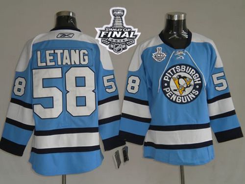 Penguins #58 Kris Letang Blue 2016 Stanley Cup Final Patch Stitched NHL Jersey Penguins #58 Kris Letang Blue 2016 Stanley Cup Final Patch Stitched NHL Jersey