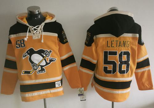 Penguins #58 Kris Letang Gold Sawyer Hooded Sweatshirt Stitched NHL Jersey Penguins #58 Kris Letang Gold Sawyer Hooded Sweatshirt Stitched NHL Jersey