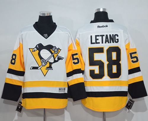 Penguins #58 Kris Letang White New Away Stitched NHL Jersey Penguins #58 Kris Letang White New Away Stitched NHL Jersey
