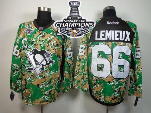 Penguins #66 Mario Lemieux Camo Veterans Day Practice 2016 Stanley Cup Champions Stitched NHL Jersey Penguins #66 Mario Lemieux Camo Veterans Day Practice 2016 Stanley Cup Champions Stitched NHL Jersey