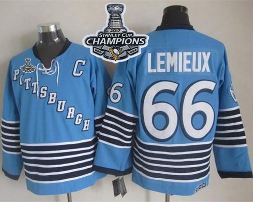 Penguins #66 Mario Lemieux Light Blue CCM Throwback 2017 Stanley Cup Finals Champions Stitched NHL Jersey Penguins #66 Mario Lemieux Light Blue CCM Throwback 2017 Stanley Cup Finals Champions Stitched NHL Jersey