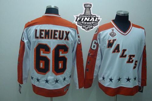 Penguins #66 Mario Lemieux White CCM All Star 2016 Stanley Cup Final Patch Stitched NHL Jersey