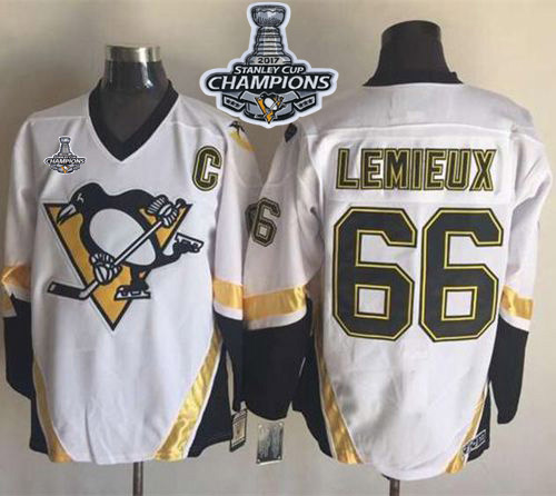 Penguins #66 Mario Lemieux White CCM Throwback 2017 Stanley Cup Finals Champions Stitched NHL Jersey Penguins #66 Mario Lemieux White CCM Throwback 2017 Stanley Cup Finals Champions Stitched NHL Jersey