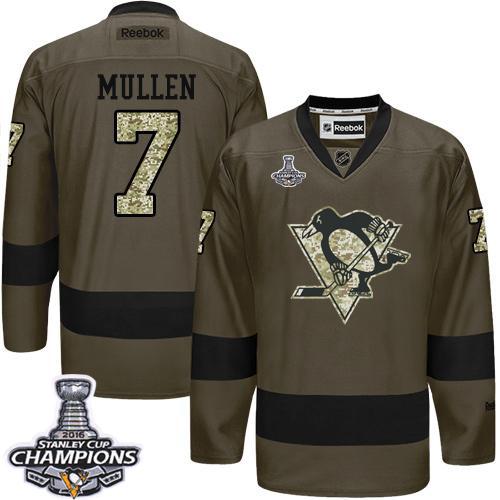 Penguins #7 Joe Mullen Green Salute to Service 2016 Stanley Cup Champions Stitched NHL Jersey Penguins #7 Joe Mullen Green Salute to Service 2016 Stanley Cup Champions Stitched NHL Jersey