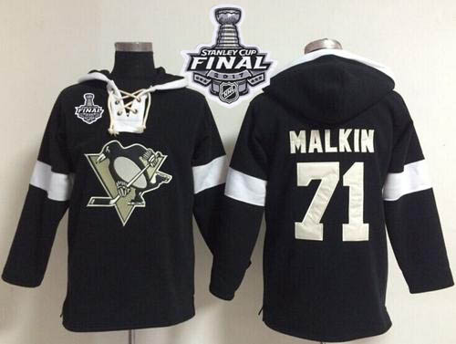 Penguins #71 Evgeni Malkin Black 2017 Stanley Cup Final Patch NHL Pullover Hoodie Penguins #71 Evgeni Malkin Black 2017 Stanley Cup Final Patch NHL Pullover Hoodie