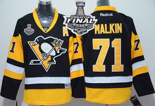 Penguins #71 Evgeni Malkin Black Alternate 2016 Stanley Cup Final Patch Stitched Youth NHL Jersey Penguins #71 Evgeni Malkin Black Alternate 2016 Stanley Cup Final Patch Stitched Youth NHL Jersey