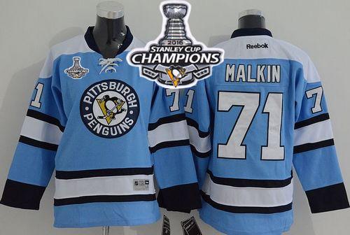 Penguins #71 Evgeni Malkin Blue 2016 Stanley Cup Champions Stitched Youth NHL Jersey Penguins #71 Evgeni Malkin Blue 2016 Stanley Cup Champions Stitched Youth NHL Jersey