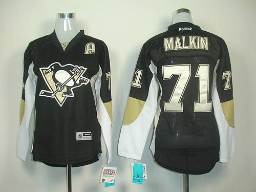 Penguins #71 Vgeni Malkin Black Women's Home Stitched NHL Jersey Penguins #71 Vgeni Malkin Black Women's Home Stitched NHL Jersey