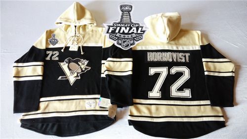 Penguins #72 Patric Hornqvist Black Sawyer Hooded Sweatshirt 2016 Stanley Cup Final Patch Stitched NHL Jersey Penguins #72 Patric Hornqvist Black Sawyer Hooded Sweatshirt 2016 Stanley Cup Final Patch Stitched NHL Jersey