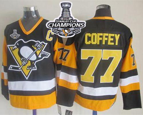 Penguins #77 Paul Coffey Black CCM Throwback 2016 Stanley Cup Champions Stitched NHL Jersey Penguins #77 Paul Coffey Black CCM Throwback 2016 Stanley Cup Champions Stitched NHL Jersey