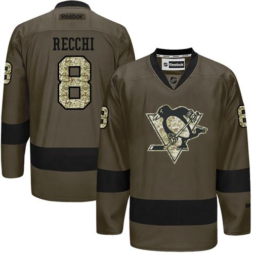 Penguins #8 Mark Recchi Green Salute to Service Stitched NHL Jersey Penguins #8 Mark Recchi Green Salute to Service Stitched NHL Jersey