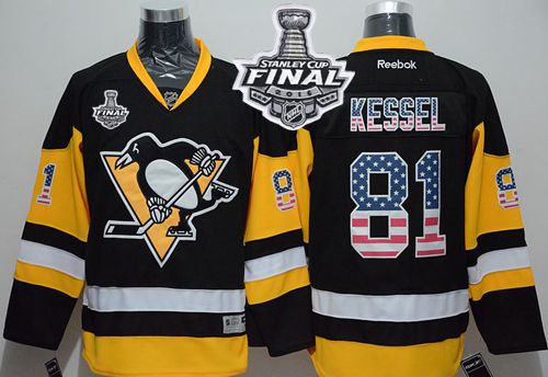 Penguins #81 Phil Kessel Black Alternate USA Flag Fashion 2016 Stanley Cup Final Patch Stitched NHL Jersey Penguins #81 Phil Kessel Black Alternate USA Flag Fashion 2016 Stanley Cup Final Patch Stitched NHL Jersey