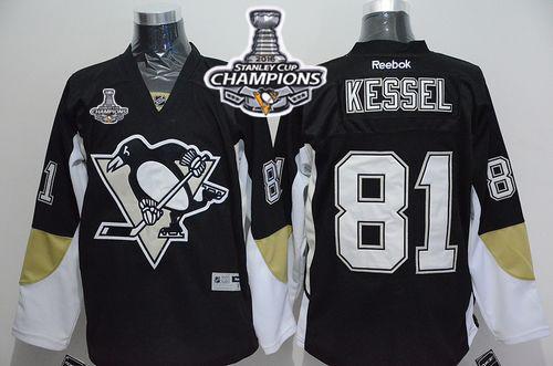 Penguins #81 Phil Kessel Black Home 2016 Stanley Cup Champions Stitched NHL Jersey Penguins #81 Phil Kessel Black Home 2016 Stanley Cup Champions Stitched NHL Jersey