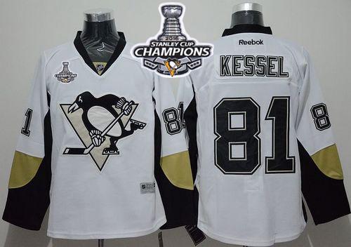 Penguins #81 Phil Kessel White Away 2016 Stanley Cup Champions Stitched NHL Jersey Penguins #81 Phil Kessel White Away 2016 Stanley Cup Champions Stitched NHL Jersey
