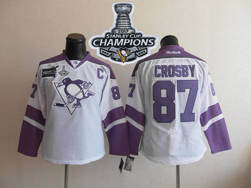 Penguins #87 Sidney Crosby 2017 Stanley Cup Finals Champions Women's Thanksgiving Edition Stitched NHL Jersey